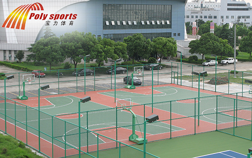 塑膠藍球場建設(shè)